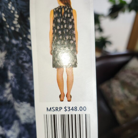24249  NWT!! Anthropologie Joie Sleeveless Mini Dress Baltic Print Size XXL - Picture 11 of 14